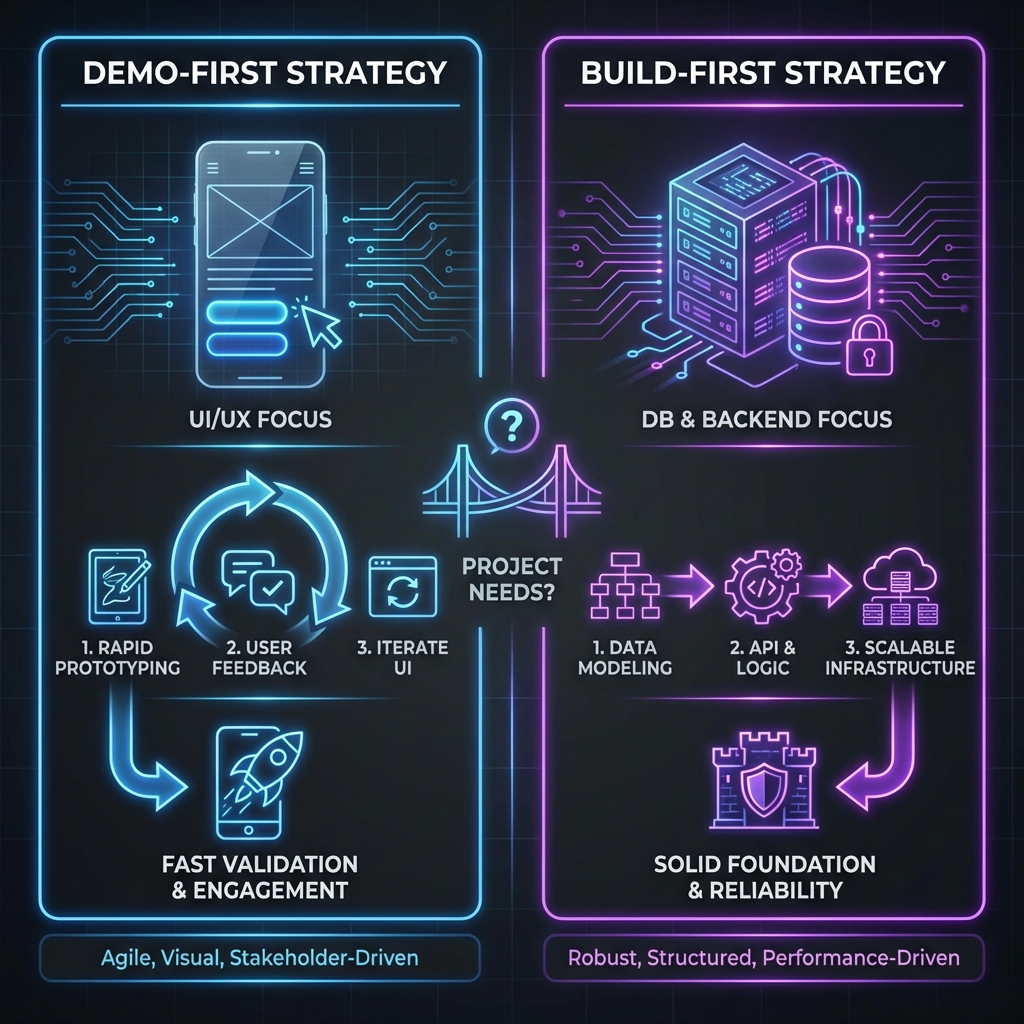 Demo-first vs Build-first Strategy
